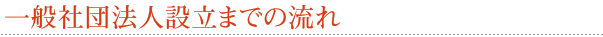 一般社団法人設立までの流れ